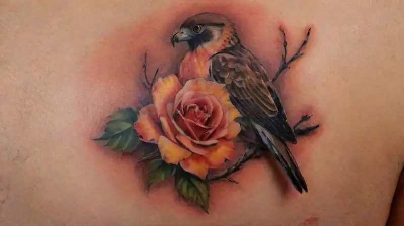 Detailed, vibrant neo-traditional tattoo artwork