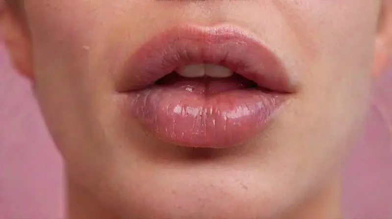Close-up of mouth with tongue piercing