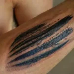 Close-up of tattooed forearms realistic skin
