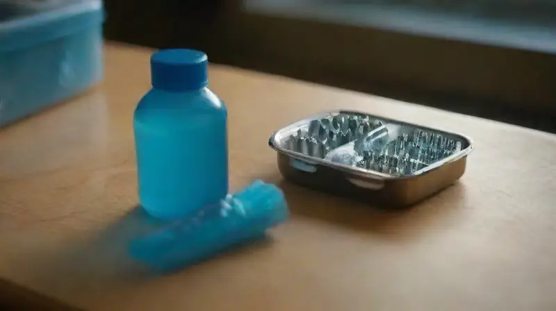 Sterile tattoo workstation with clean equipment
