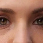 Close-up of pierced eyebrow with realistic detail