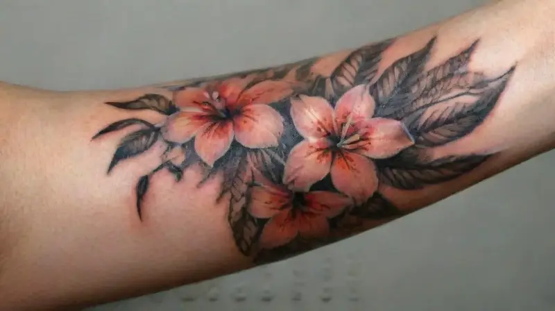 Detailed, realistic neo-traditional tattoo design