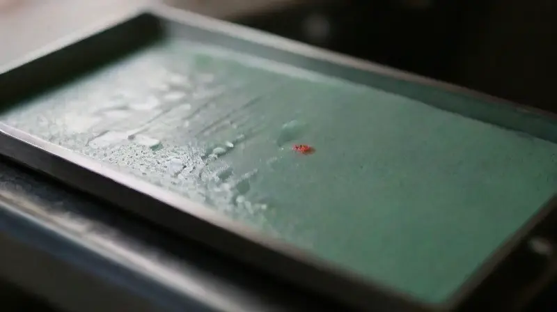 Close-up of tattoo artists detailed workspace