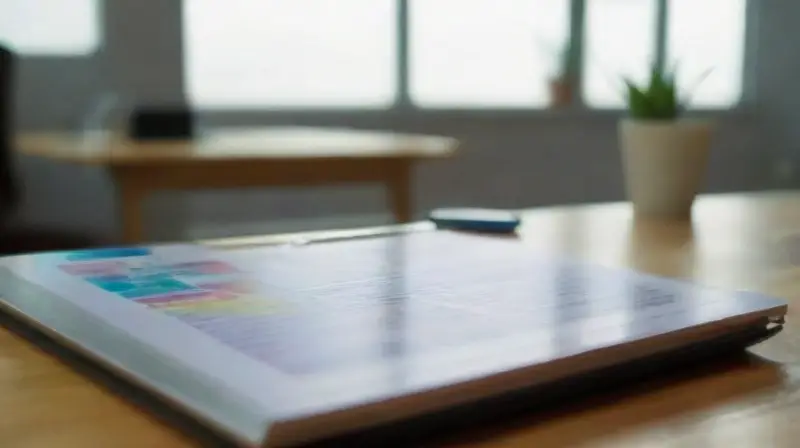 Modern conference room with laptop and documents