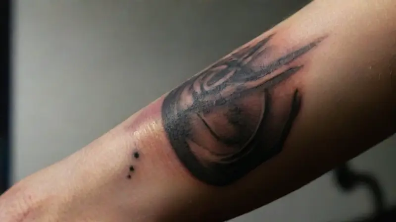 Skilled tattoo artist creating detailed, realistic ink