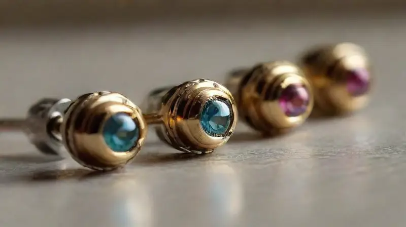 Close-up of detailed jewelry and skin