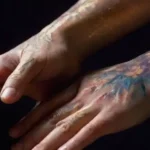 Lifelike arms display intricate