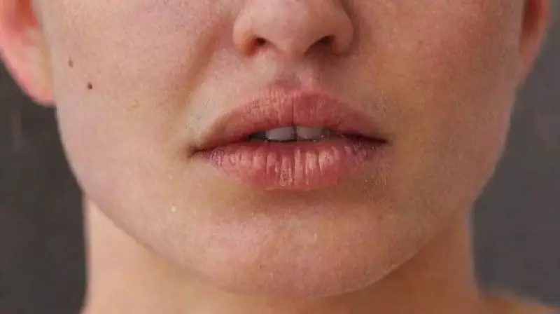 Close-up of detailed, realistic facial features