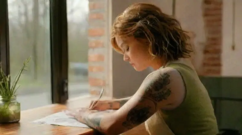 Eco-friendly tattoo studio with natural, detailed designs