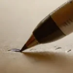 Close-up of handwritten quote on textured paper