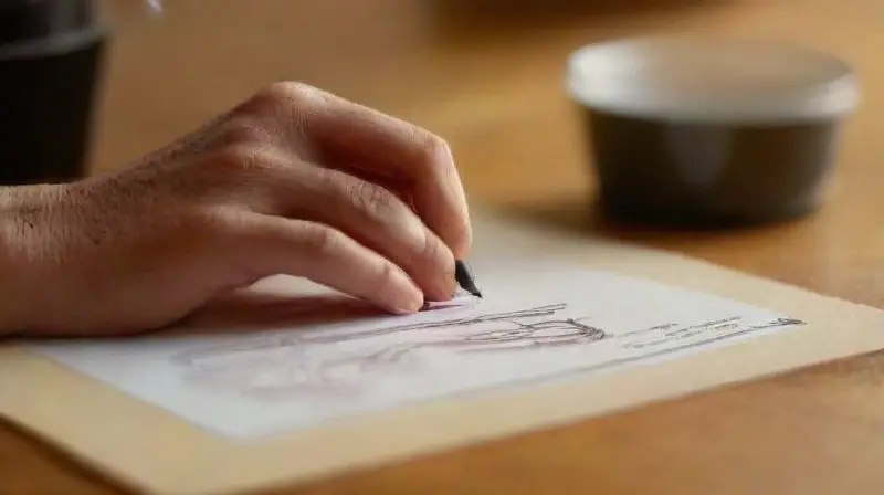 Tattoo artist designing detailed, vibrant tattoo sketches