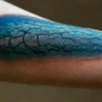 Realistic tattooed forearm in natural light