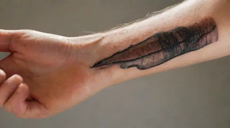 Tattoo artist creates detailed inked skin design