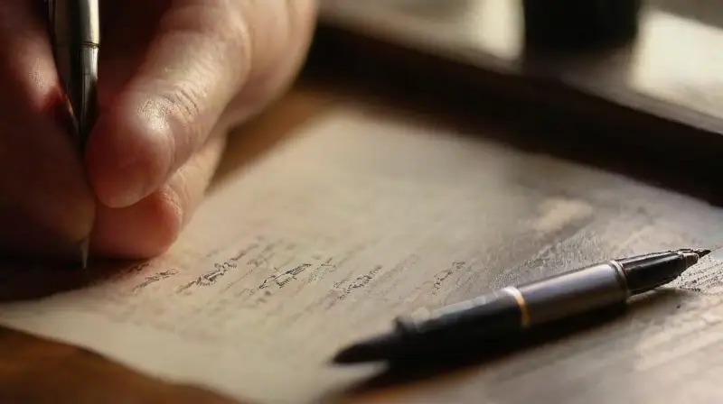 Office scene with documents and tattoo supplies