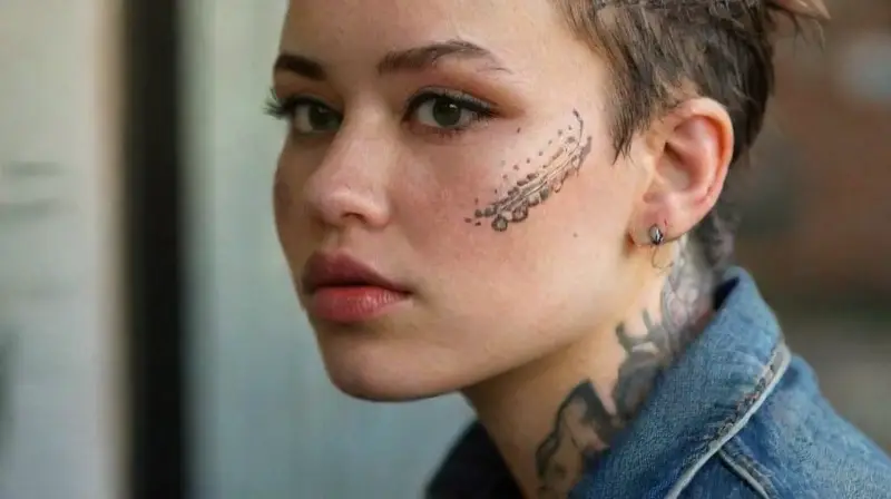 Young adults with tattoos, piercings, and style
